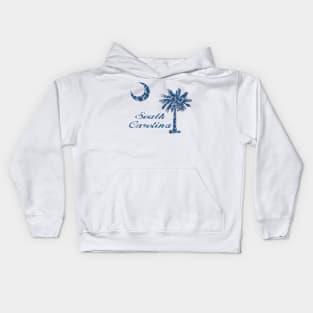 Aged Blue South Carolina Kids Hoodie